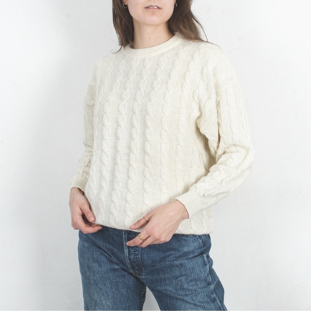 Vintage Melbourne Fishermenβs Cable Knit Sweater